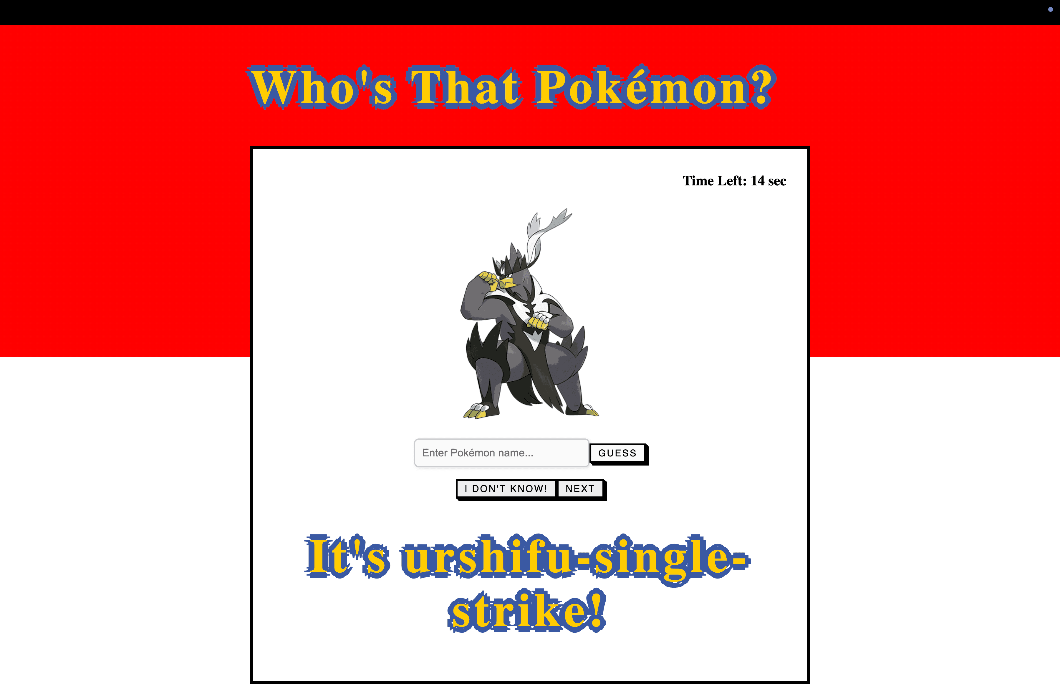 WHO'S THAT POKEMON?